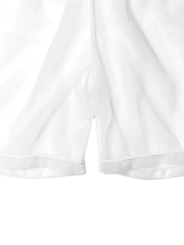 1pc sexy sheer malha roupa interior masculina moda macio transparente casa solto ajuste calças de boxe dormir shorts pijamas calças — image 13