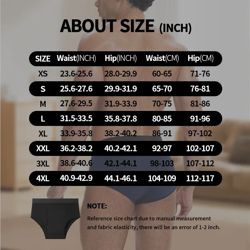 Leak-Proof Antibacterial Sanitary Cotton Men's Incontinence Briefs Absorbent Urinary Underwear Reusable Washable Berif — image 7