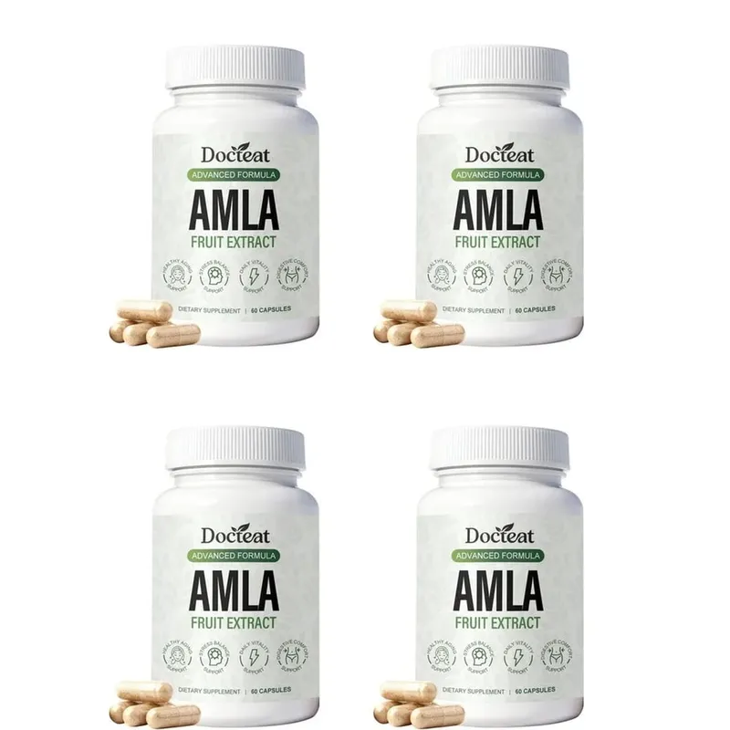 Docteat Amla gyümölcskivonat kapszula az immunrendszer támogatásáért és a bőr egészségéért C-vitamin B3-vitaminnal CoQ10 és PQQ 60 kapszula — image 10