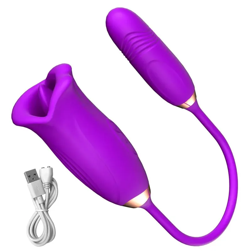 Sucking Vibrator for Women Biting Oral Mouth Thrusting Telescopic Dildo Tongue G-spot Nipple Clit Stimulation Female Sex Toys — image 10
