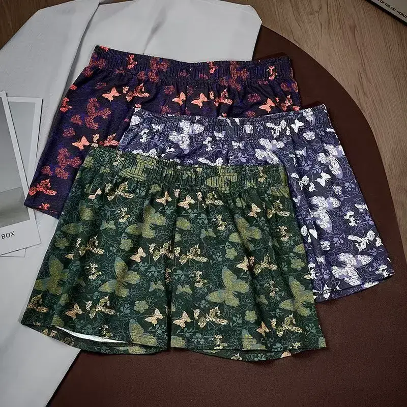 4Pcs Set Of Men's Personalized Butterfly Printed Flat Angle Pants, Loose Breathable Elastic Aro Pants, Men's Casual Underwear — image 2
