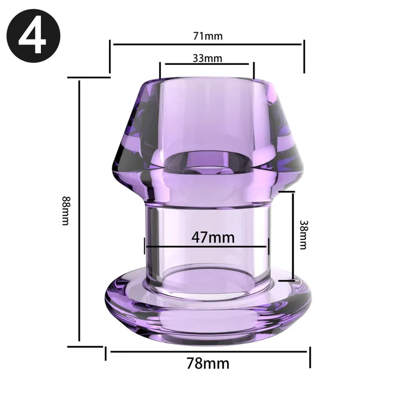 Hollow Vaginal Peephole Vaginal Peephole Anal Plug Vaginal Dilation Anal Dilation BDSM Enema Sex Toy Butt Plug for Men Women — image 20