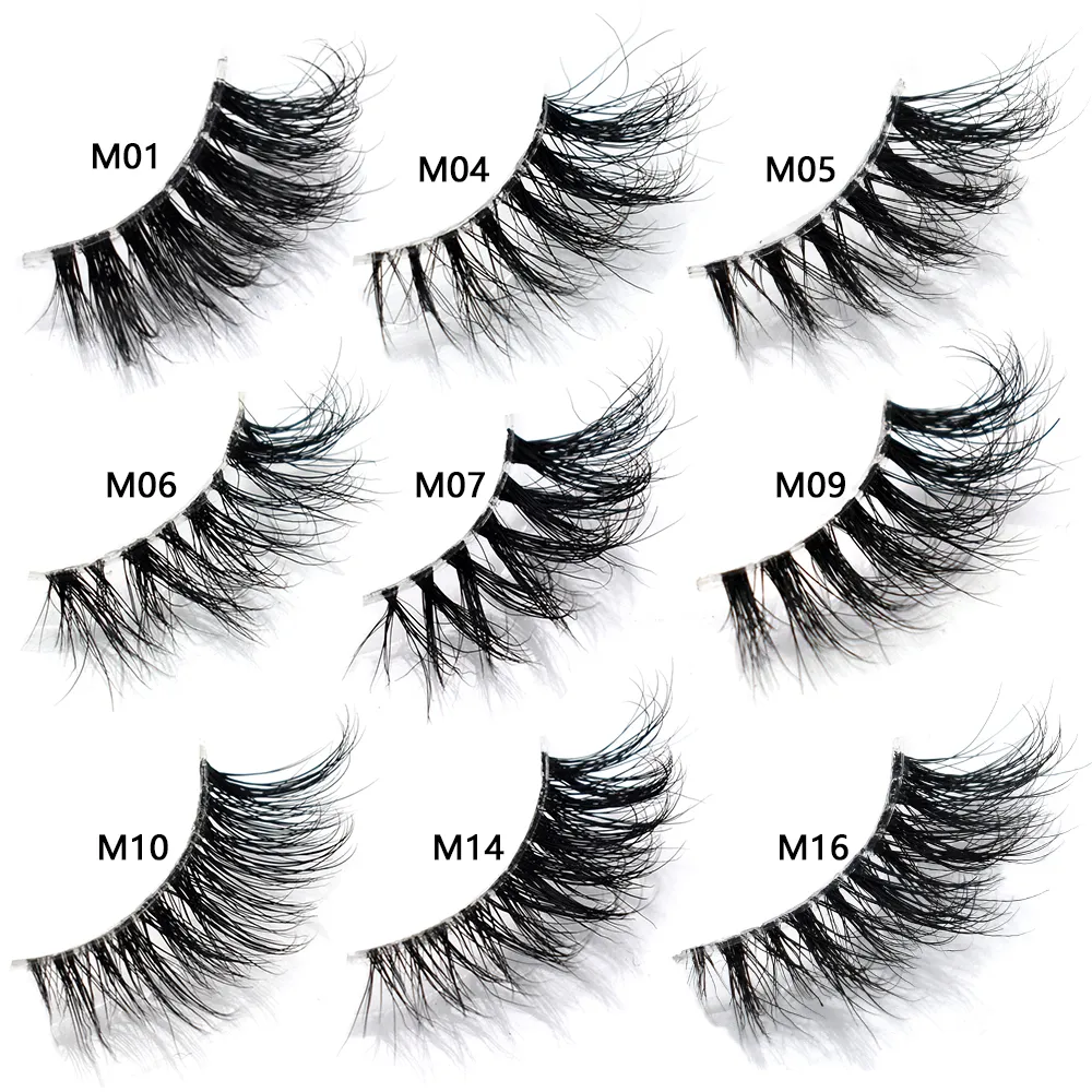 Μαζικά είδη 10/30/60/100 Pairs Mink Half Lashes Natural Long Fluffy Wispy Half False Lashes Extension Ελαφρύ κοντές βλεφαρίδες — image 4
