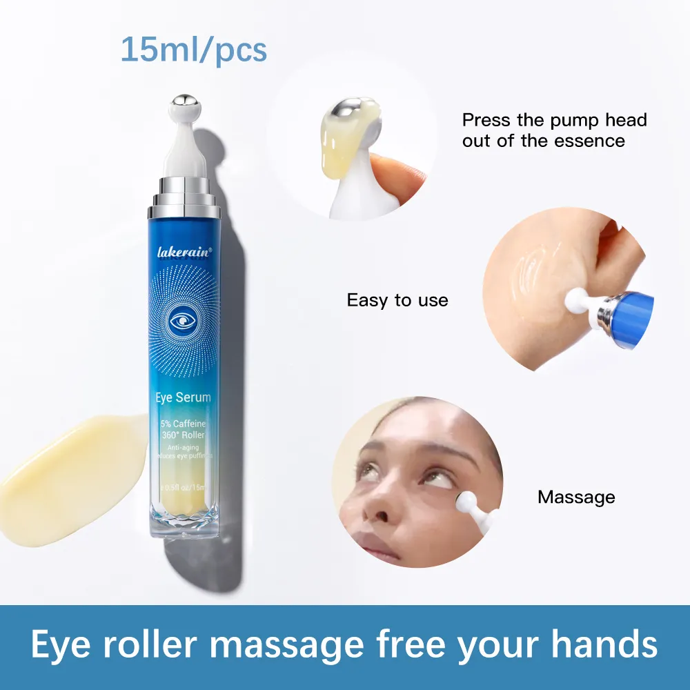 5% Caffeine Eye Serum με 360° Massage Ball Under Eye Roller Cream για μαύρους κύκλους και πρήξιμο που μειώνει τις λεπτές γραμμές των ρυτίδων — image 5
