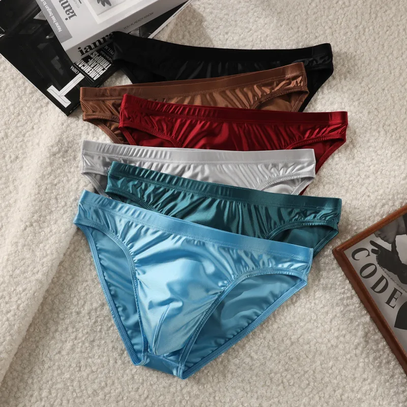 Briefs Mens Underwear Cueca Slim Nylon Panties For Man Brief Shorts Homme Ropa Solid Low Waist Underpants Male Plus Size M-XXL 3256811885082326 — image 6