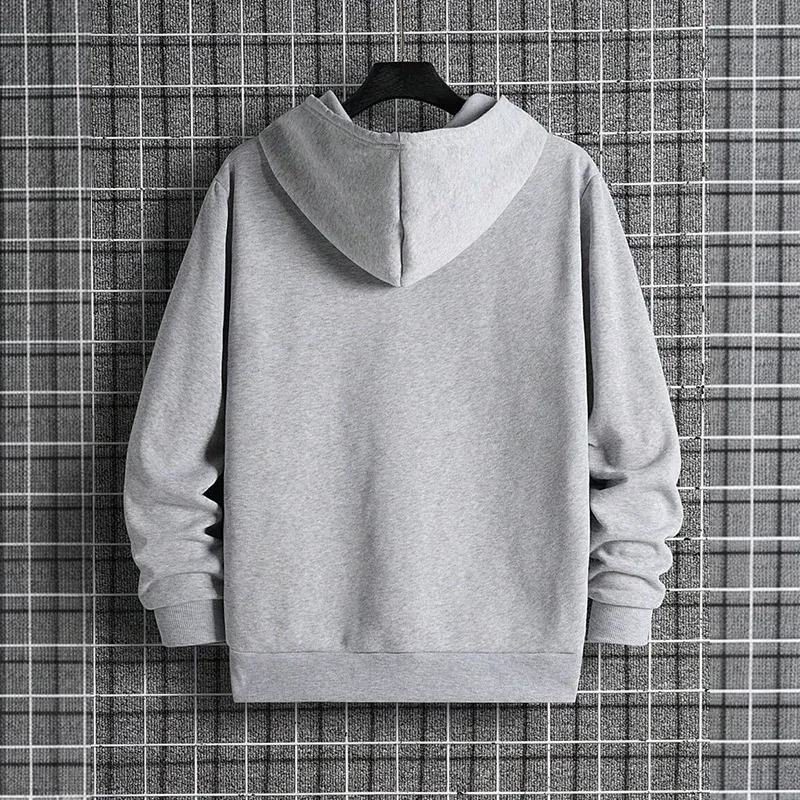 Mens Urban Hoodie 2025 High Quality Solid Color Long Sleeve Sweatshirt Casual Sporty Hooded Outerwear Jesus Cross Print Pullover — image 10