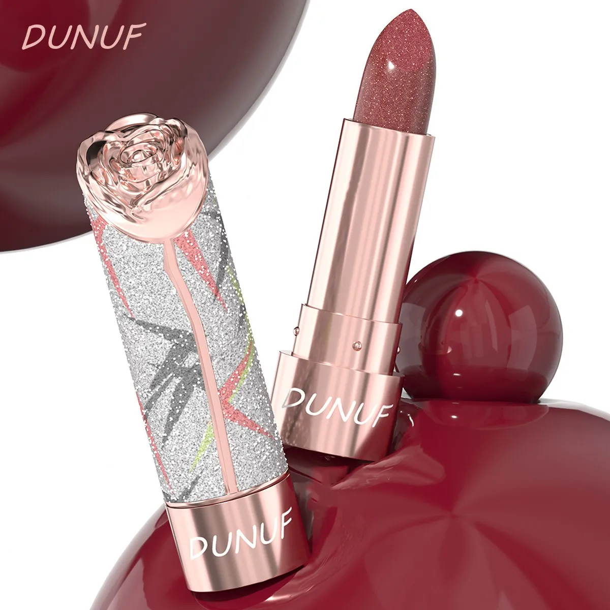 7 Kulay Gold Sparkle Metallic Lipstick Pearl Shimmer Glitter Lip Makeup High Pigment Velvet Matte Long Lasting Lipstick