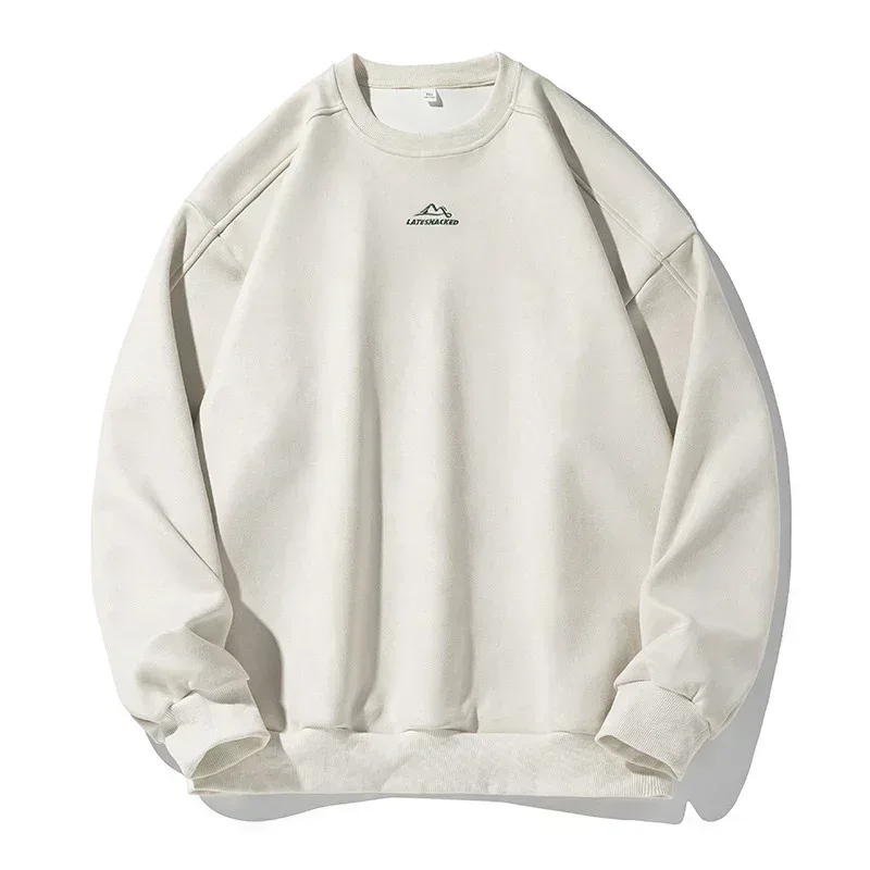 Marca camurça sweatshirts para homem 2026 novo outono inverno roupas baggy vintage pullovers casais o pescoço blusa oversize — image 9