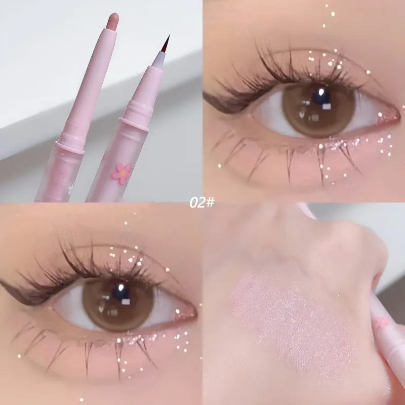 Double Head Aegyo Sal Eyeliner Liquid Down To Shadow Pencil Eye Highlighting Eyeshadow Stick Natural Big Eye Makeup Gel Pen — image 8