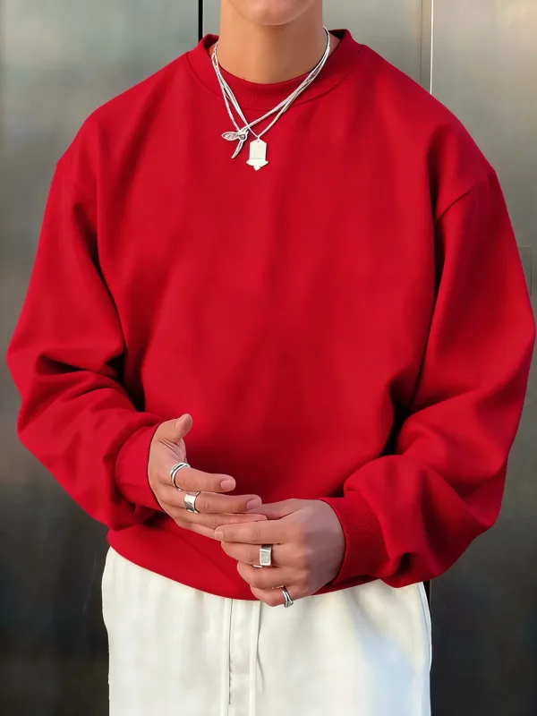 Masculino velo outono topo rua all-match pullovers confortável básico sweatshirts esporte casual roupas esportivas diárias roupas macias — image 14