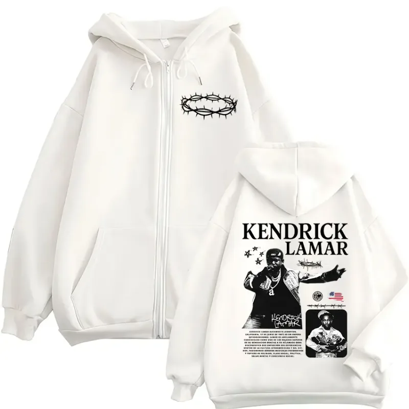 Ang Rapper na si Kendrick Lamar Hindi Nila Nagustuhan Kami Zipper Hoodies Lalaki Babae Damit Fashion Hip Hop Zip Up Hooded Sweatshirts Hoodie Jacket