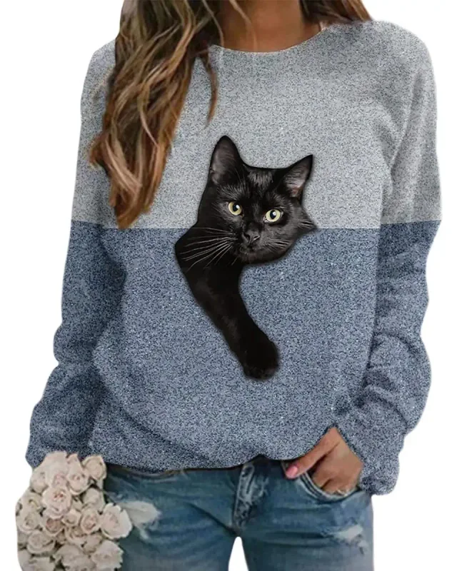 Fashion Butterfly flowers Women round-neck sweatshirt 3D Print Streetwear Autumn Y2k Sweatshirts Pullovers Woman Clothing Tops