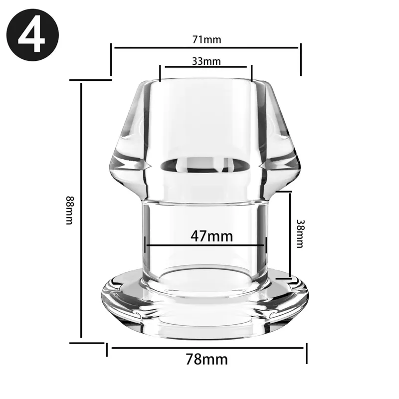 Hollow Vaginal Peephole Vaginal Peephole Anal Plug Vaginal Dilation Anal Dilation BDSM Enema Sex Toy Butt Plug for Men Women — image 11