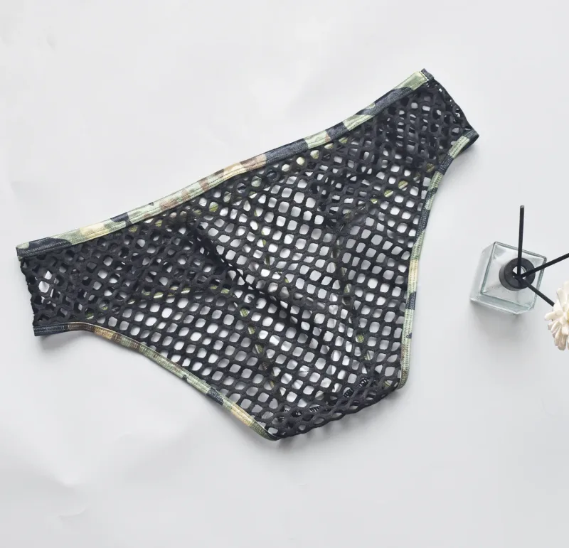 Man Underwear Mens Sexy Briefs Underpants Sissy Panties Camouflage U Pouch Hombre Slips Mesh Breathable Men's Lingerie Cuecas — image 10