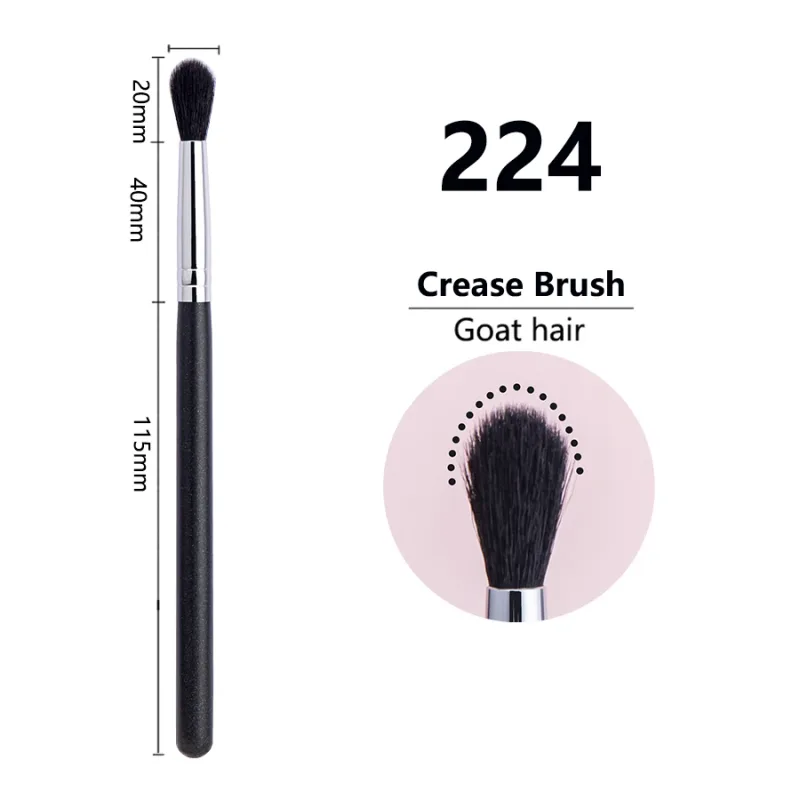 224 pli brosse ombre à paupières pli mélange pinceaux de maquillage haute qualité flamme forme chèvre cheveux ombre à paupières pli outil de maquillage