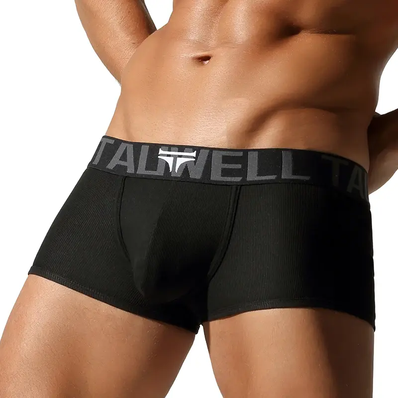 Roupa íntima masculina, shorts boxer de alta qualidade, cor sólida, alta elasticidade, ajuste fino, respirável — image 3