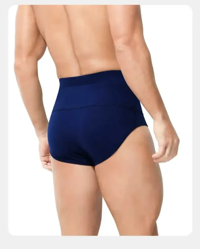 Men's High-Waist Cotton Underwear, Slim-Fitting Waist-Protecting, Plus-Size Warm Triangle Sports Briefs — image 16