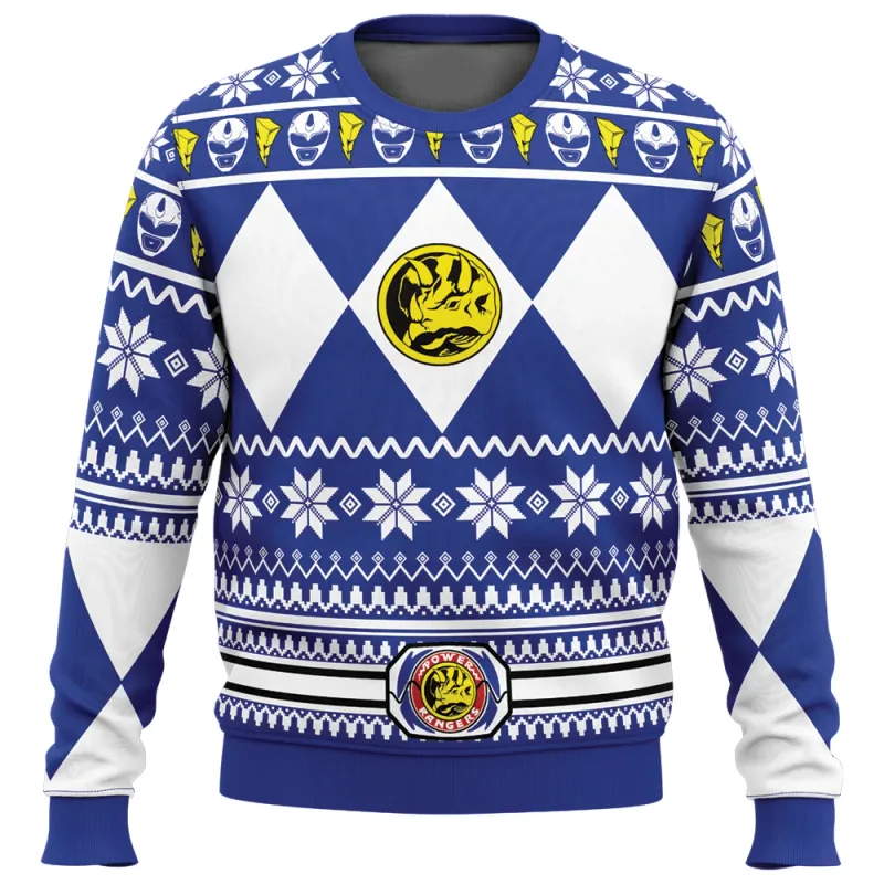 Panlalaki at Pambabaeng Autumn_Winter Bagong Mighty Morphin Multi Color Ranger Power Ranger Pangit Christmas Sweater Christmas Party Hoodie — image 5
