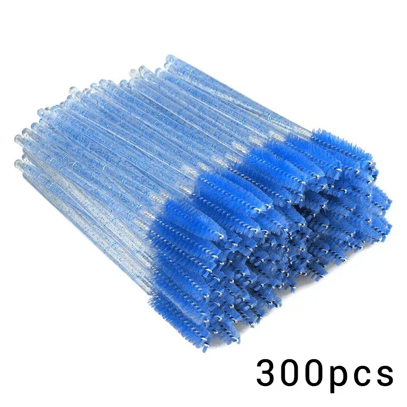 100/300Pcs Disposable Eyelash Mascara Brushes for Eye Lashes Extension Eyebrow and Makeup Lash Spoolies Wands