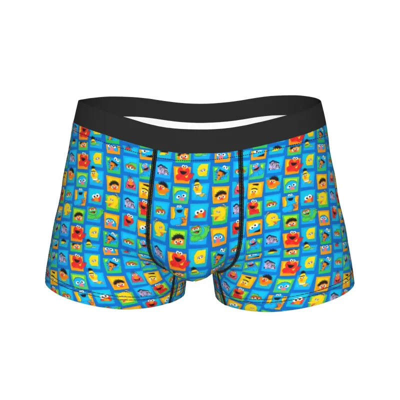 S-Sesames Streets Tango Elmo at Grover Underwear Men Shorts Briefs Nakakatuwang Boxershorts Quality Customs Oversize Panties — image 25