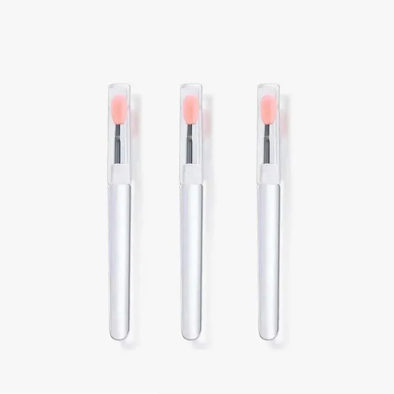 1/2/3/4pcs Portable Silicone Lip Brush With Cover Soft Multifunctional Lip Balm Applicator Lipstick Lipgloss Makeup Brushes — image 17