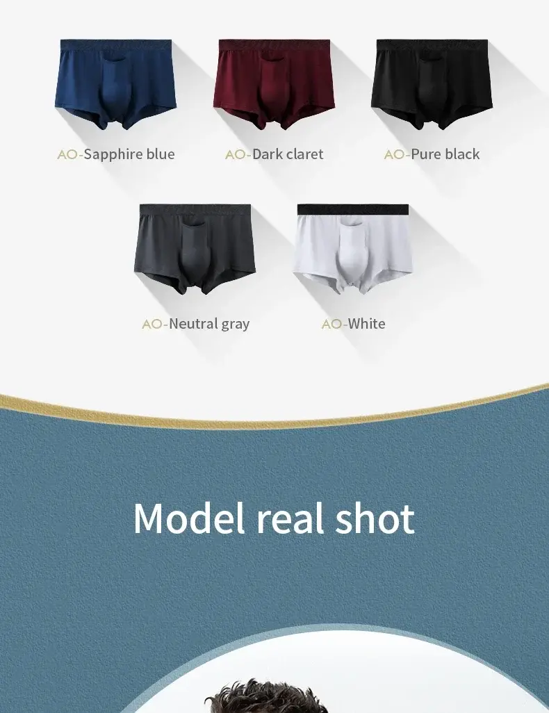 Bullet separation panties men's modal summer breathable sports boxers ice silk ice pocket shorts — image 17