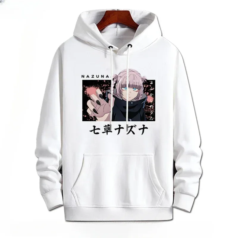 Y2K GECENİN anime ÇAĞRISI NAZUNA Nanakusa Komik Kapüşonlu Hip Hop Baskılı Sweatshirt Poleron Hombre Sokak Giyimi Harajuku Eşofman Takımı — image 17