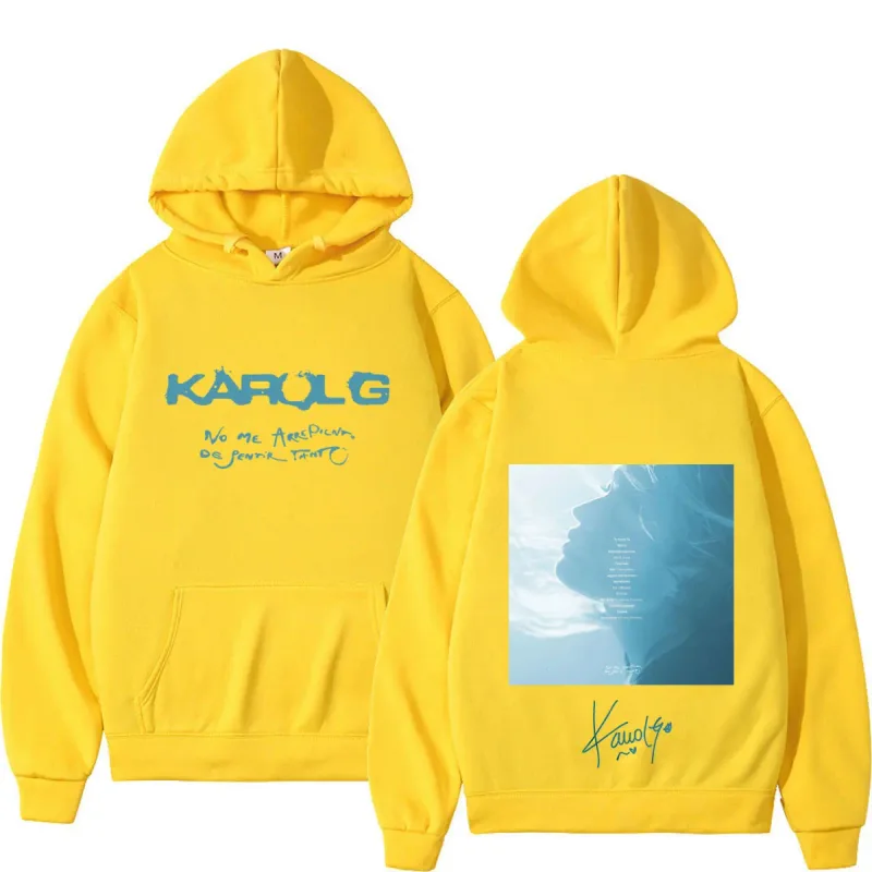 Karol G Album No Me Arrepiento De Sentir Tanto 2026 Hoodie Men Women Vintage Fashion Pullover Winter Loose Casual Sweatshirts — image 12