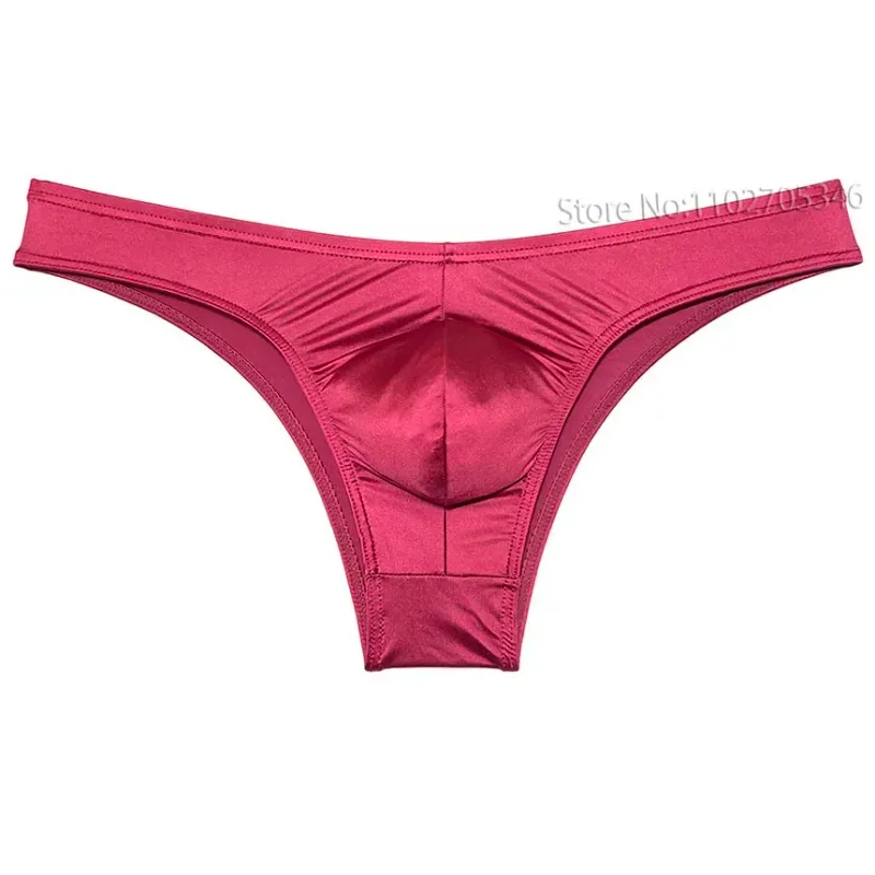 Silky Smooth Bikini Briefs Men's Enhance Pouch Micro Underwear Slip Sexy Beach Briefs Breathable Sissy Panties Pool — image 14