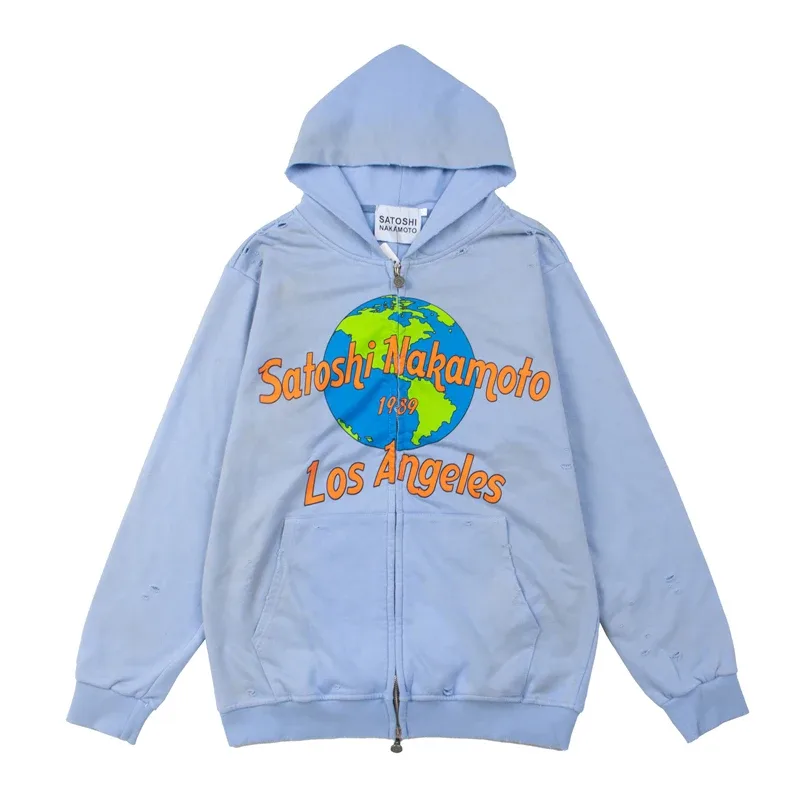 Street Casual SATOSHI Hoodies Pullover Embossed Pattern Embroidery Turtle Shell Design Washed Hooded Men Women Loose Sweatshirts — image 27
