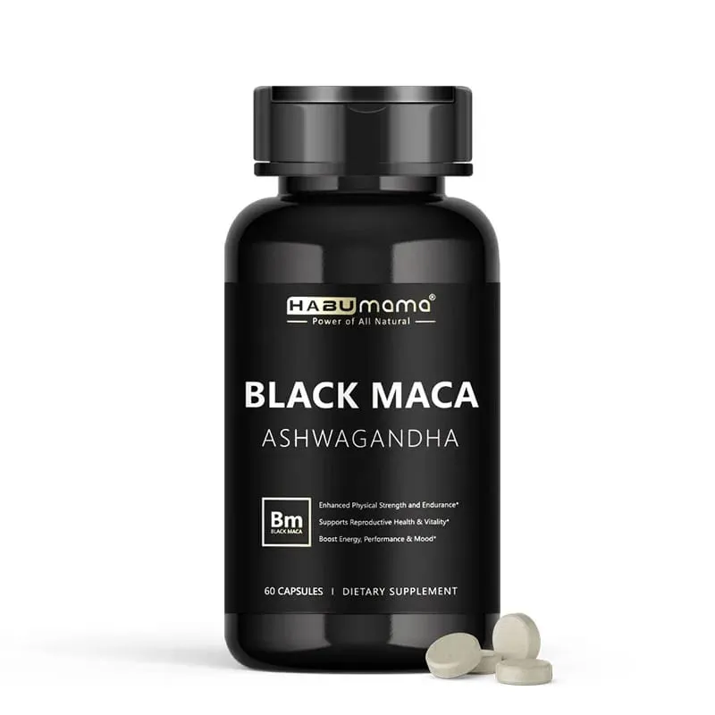 Organic Black Maca -60 Tablets 100% Pure Non-GMo Supports Reproductive Health Natural Energizer Stamina Performance Enhancer — image 8