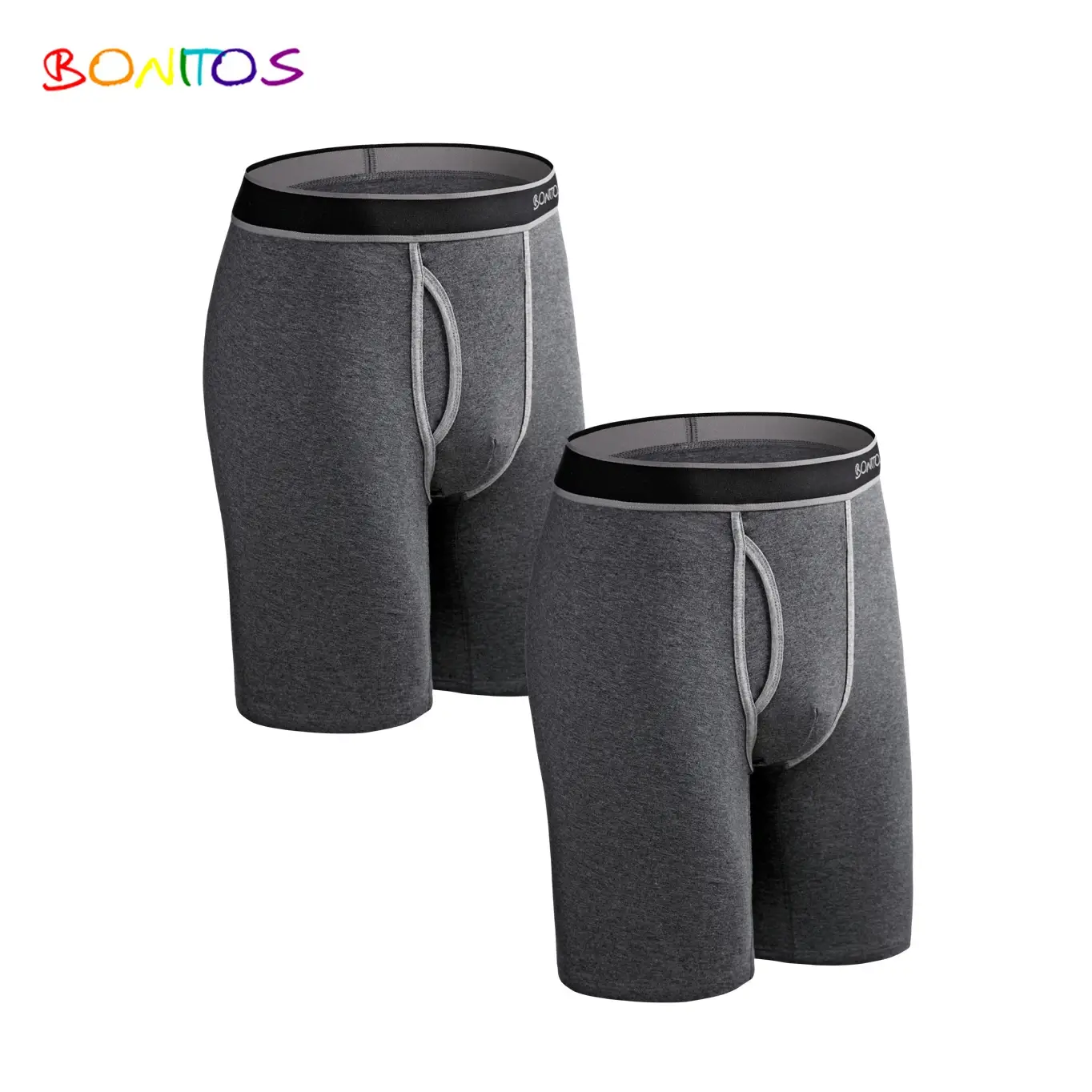 2pcs Pack Long Leg Boxer Shorts Panties Kit Homme Underpants Boxershorts Slip Underwear para sa Lalaki Cotton Lalaki Sexy Set Box Gym — image 14