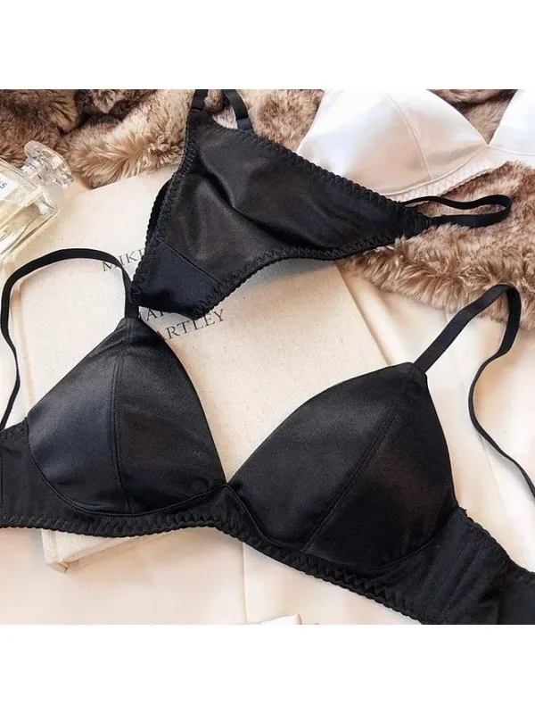 Nyári szexi melltartó nőknek mély V nyakú Push Up háromszög melltartó vékony pántos hát nélküli fehérnemű kis mellkas bikinifelső kényelmes — image 12