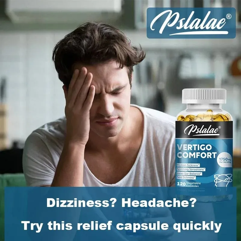 Les capsules de soulagement des vertiges 1750 mg aident à l'équilibre de l'oreille interne, soulagent les acouphènes, les vertiges et les migraines, supplément