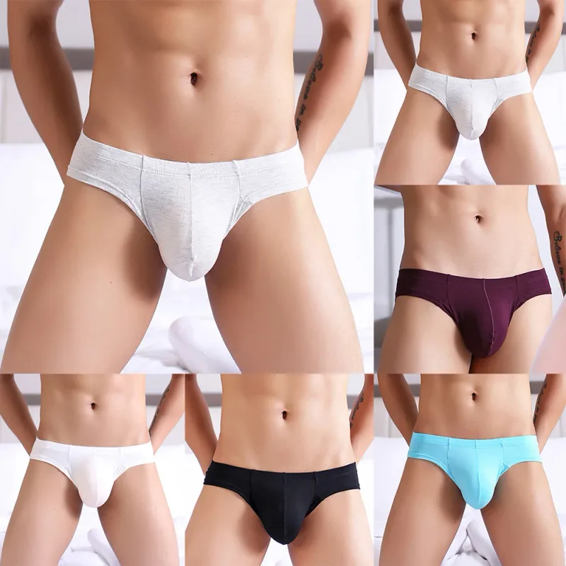 Sexiga män Slip Cueca U konvexa underkläder Andas Låg midja Mjuka byxor Underkläder High Fork Trosor Kalsonger Calzoncillos — image 12