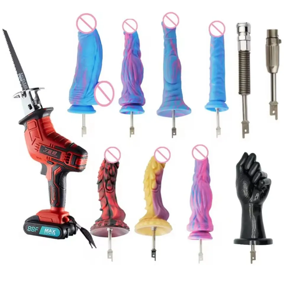 Kard szúrófűrész dugattyús fűrész nagy szilikon vibrátoros fűrész 3XLR VAC-U-LOCK adapter tartozékok Sex Machine — image 1
