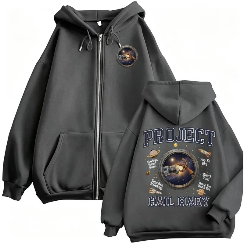 Projeto Hail Mary Moletons Jaqueta Casacos Rocky Jazz Hands Amaze Zip Up Hoodies Homens Mulheres Moda Pulôveres com Zíper de Alta Qualidade — image 3