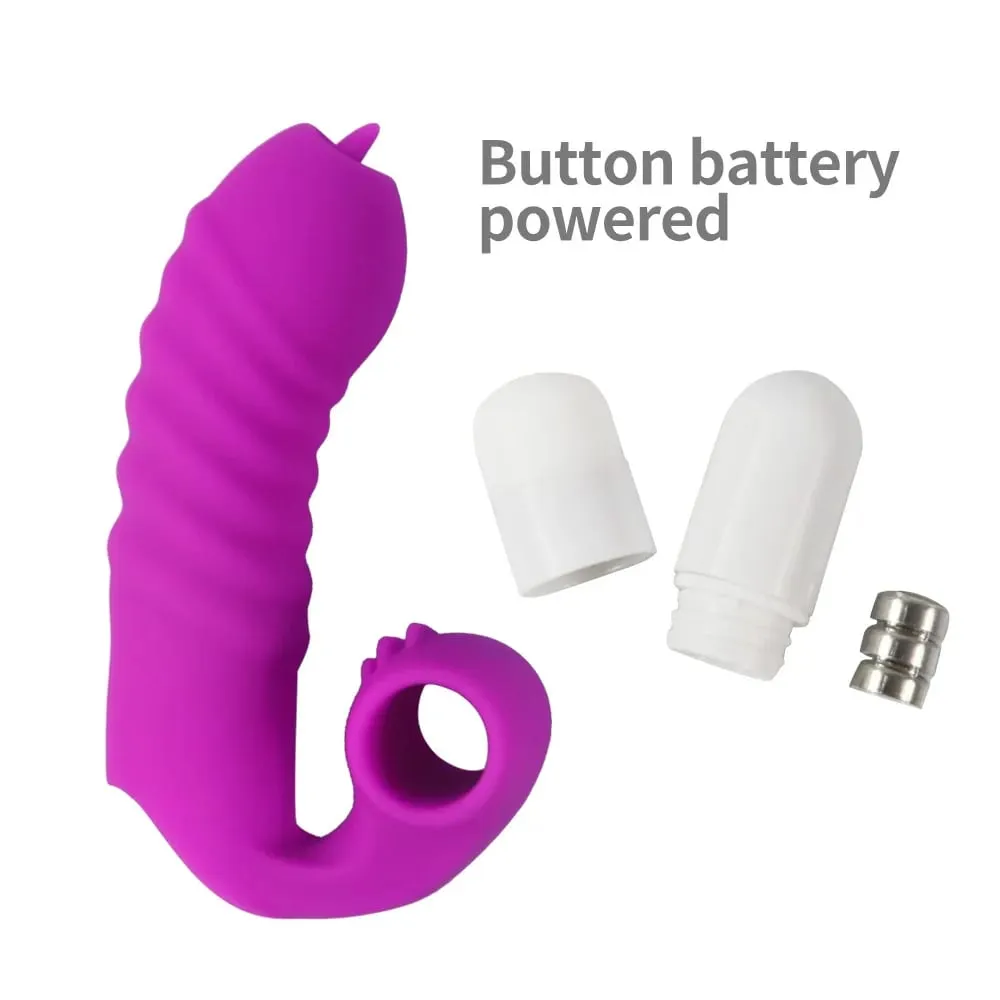 Finger Sleeve Vibrátor Női Maszturbátor Klitorisz Nyelvnyalásra serkentő Hüvelymasszírozó Erotikus szexjátékok Női Termékek — image 2