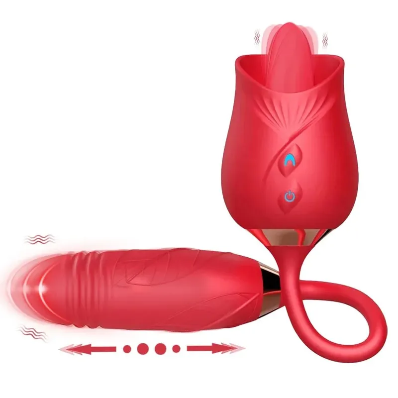 Rose 3in1 Sucker Vibrator for Women Tele