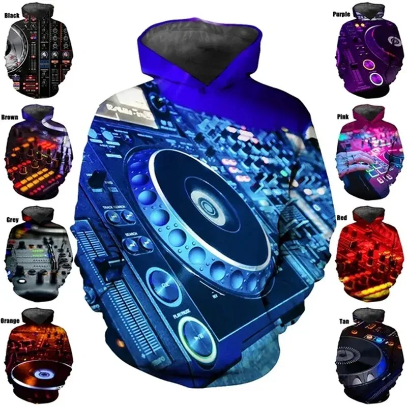 Nova moda 3d impressão dj padrão hoodies para homens casual pulôver sweatshirts topos masculino streetwear oversized hoodies ropa hombre — image 6