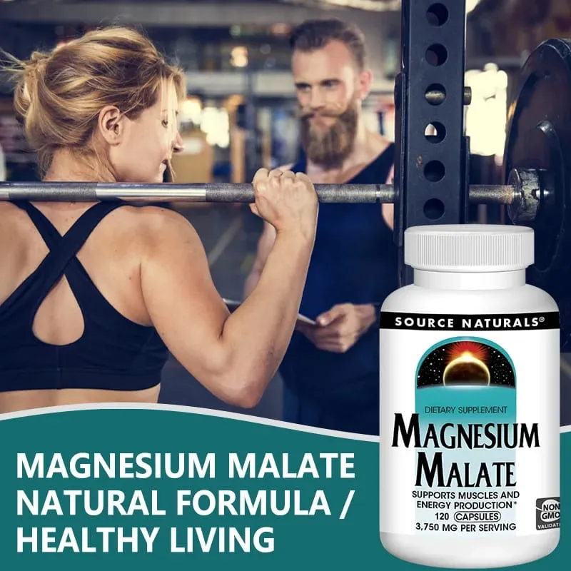 Magnézium-malát 3750 Mg-kiegészítő támogatja az izomműködés egészségét és az energiatermelést