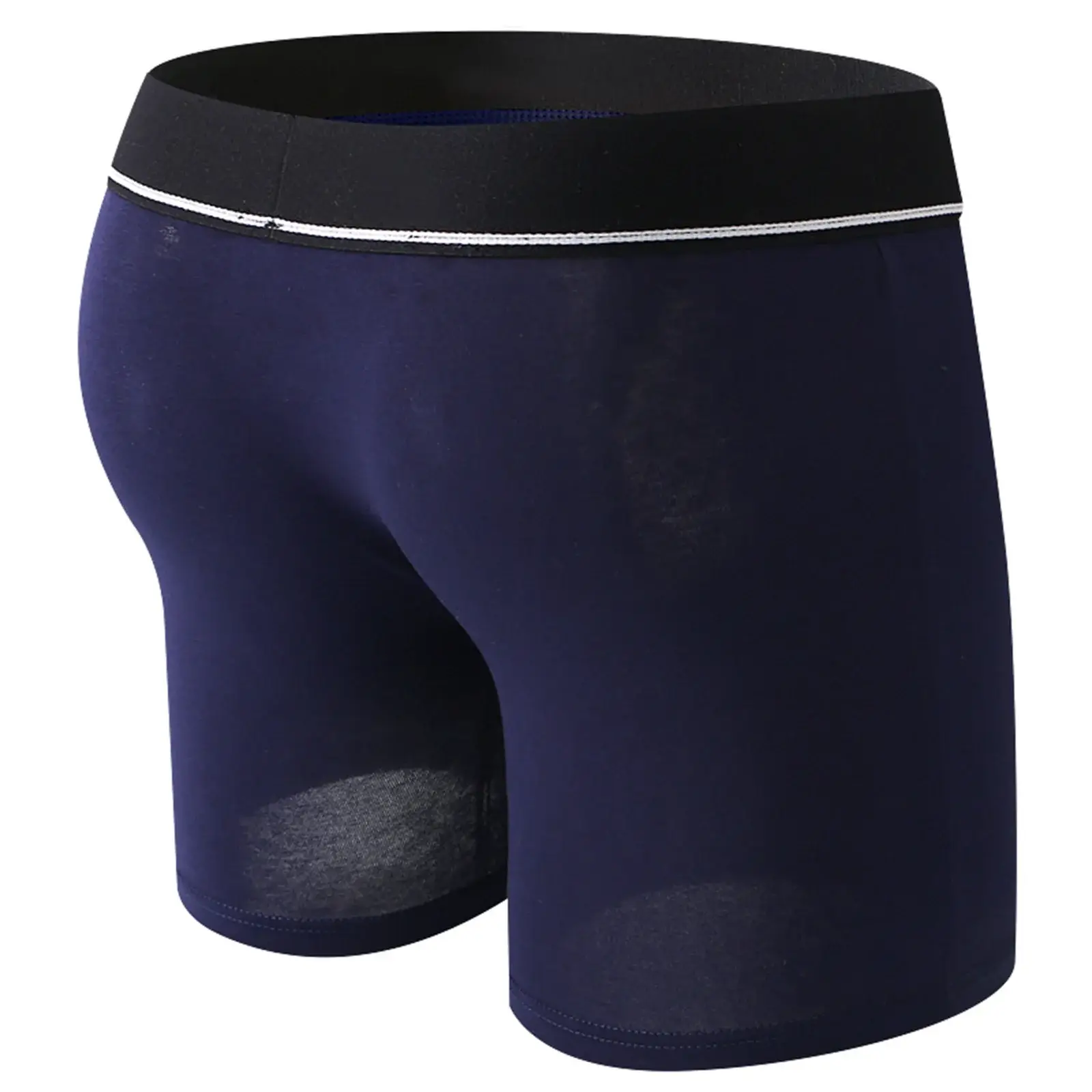 Anel peniano masculino sexy jock buraco boxers cockring homem shorts roupa interior calcinha de algodão bolsa aberta cuecas longas boxershorts — image 11