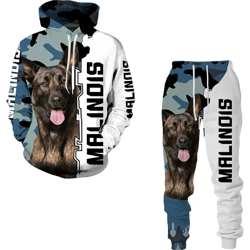Funny Dog Animal 3D Printed Hoodie Suit Men Autumn Casual Sweatshirts Sweatpants Fashion Two Piece Tracksuit Set Men's Clothing — image 8