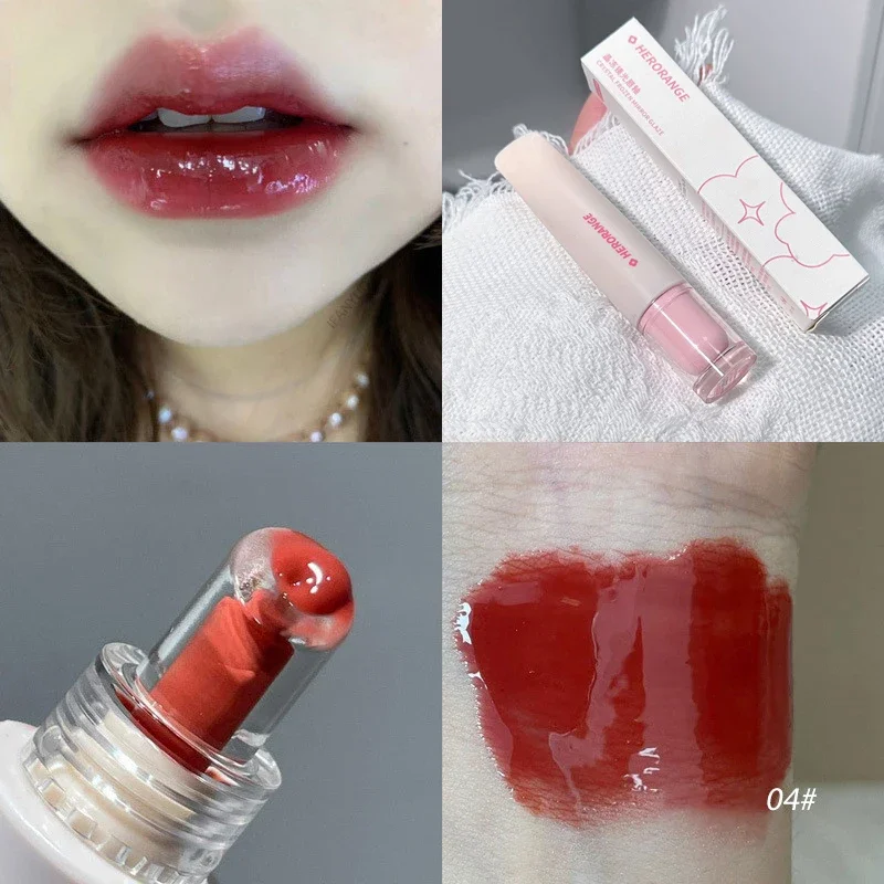 Gelée brillant à lèvres longue durée, miroir à l'eau, glaçage coloré, hydratant, cristal brillant, teinte coréenne, soin des lèvres, maquillage