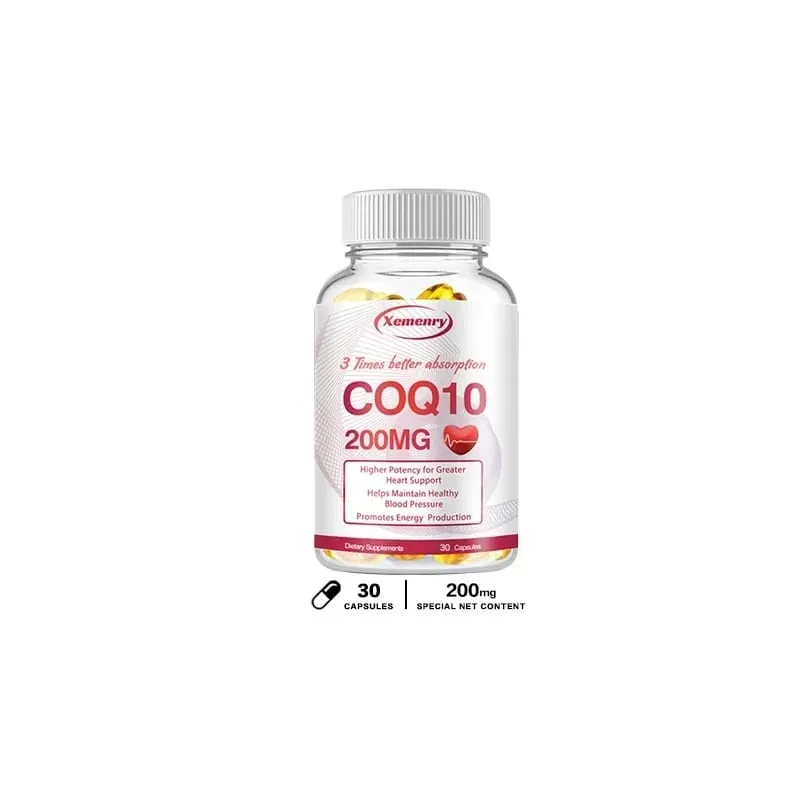 Coenzyme Q10 Κάψουλες 200mg -Παρέχουν Ενεργειακή Υποστήριξη Καρδιάς και Καρδιαγγειακής Υγείας Προάγουν το μεταβολισμό Αντιοξειδωτική