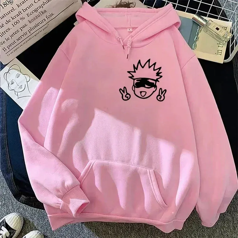 Spring Autunm Unisex Jujutsu Kaisen Anime Hoodies Sweatshirts Large Animated DesignsKawaii Gojo Satoru Graphic Streetwear — image 13