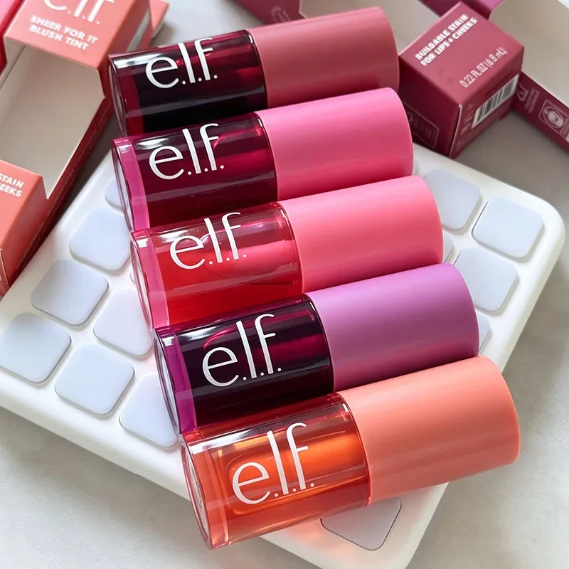 New Elf 8 χρωμάτων Lip Gloss & Πολύχρωμο ρουζ σε πούδρα λεπτής υφής Ελαφρύ Ενυδατικό Θρεπτικό Lip Balm Care Cosmetics — image 7
