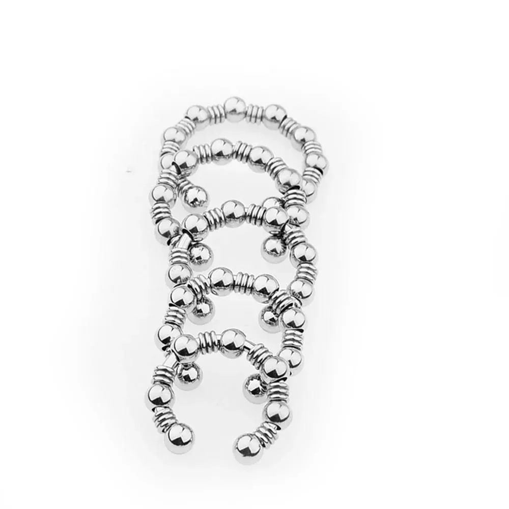 Man Stainless Steel Metal Penis Lock Cock Ring Delay Ejaculation Ball Scrotum Stretcher Erection Cock Ring Slave Male Sex Toy — image 2