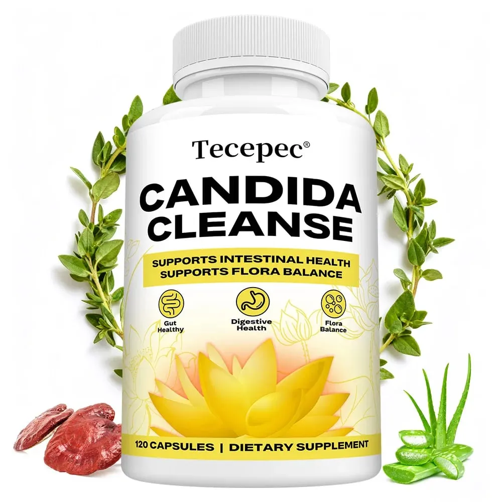 Candida Cleanse kapszula - Bélbél méregtelenítő bélflóra egyensúlya támogatja az emésztést, puffadást enyhítő antioxidáns kiegészítő — image 1