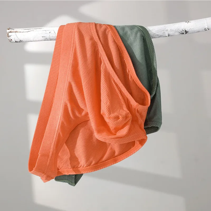 Homens rib tecido briefs cuecas homem sexy roupa interior respirável cintura baixa cuecas de biquíni cuecas grande bolsa hombre deslizamentos — image 2